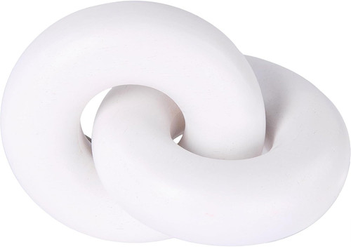 Decorative white wood knot - white,